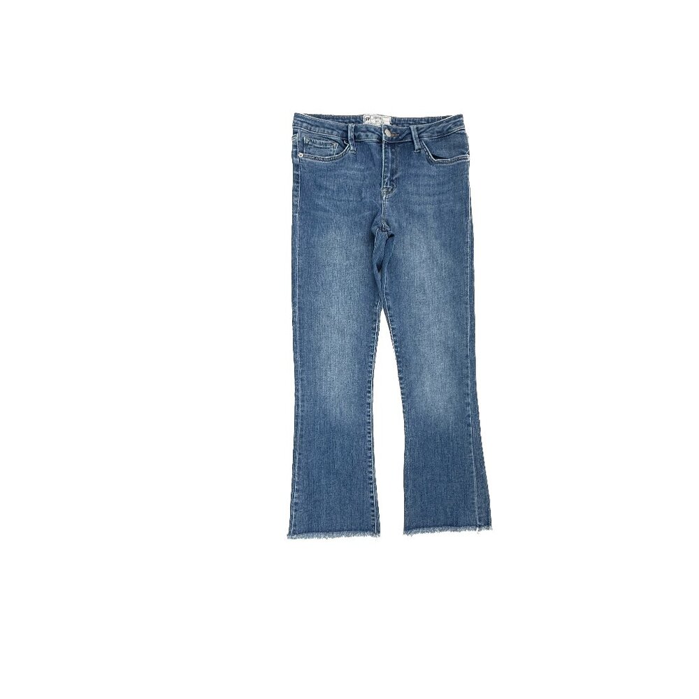 Free People Bootcut Raw Hem Women's size 28 Medium Blue Denim jeans
